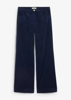 bonprix Hosen|Bekleidung·Kleider^Weite Stretch-Cordhose, High-Waist dunkelblau