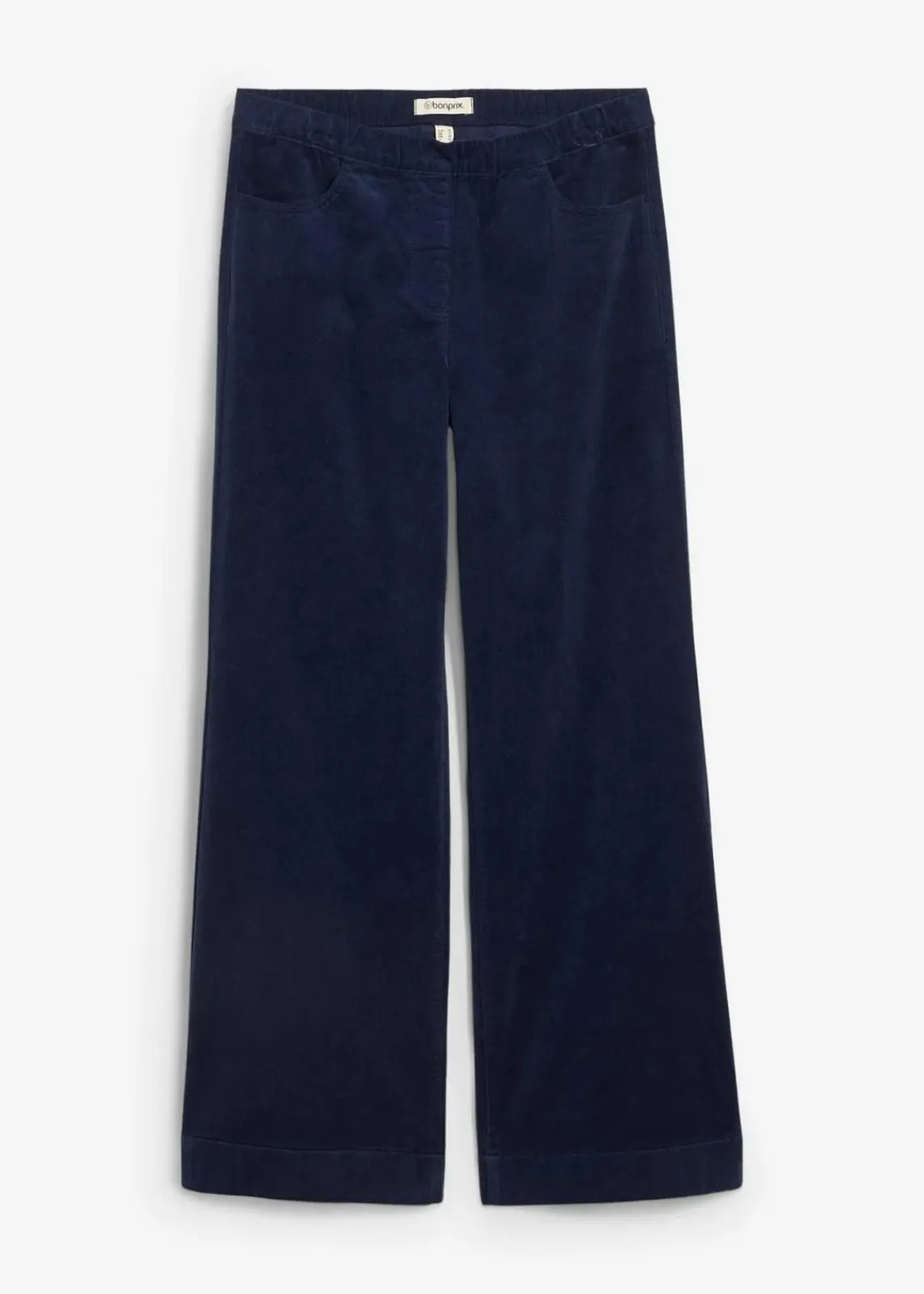 bonprix Hosen|Bekleidung·Kleider^Weite Stretch-Cordhose, High-Waist dunkelblau