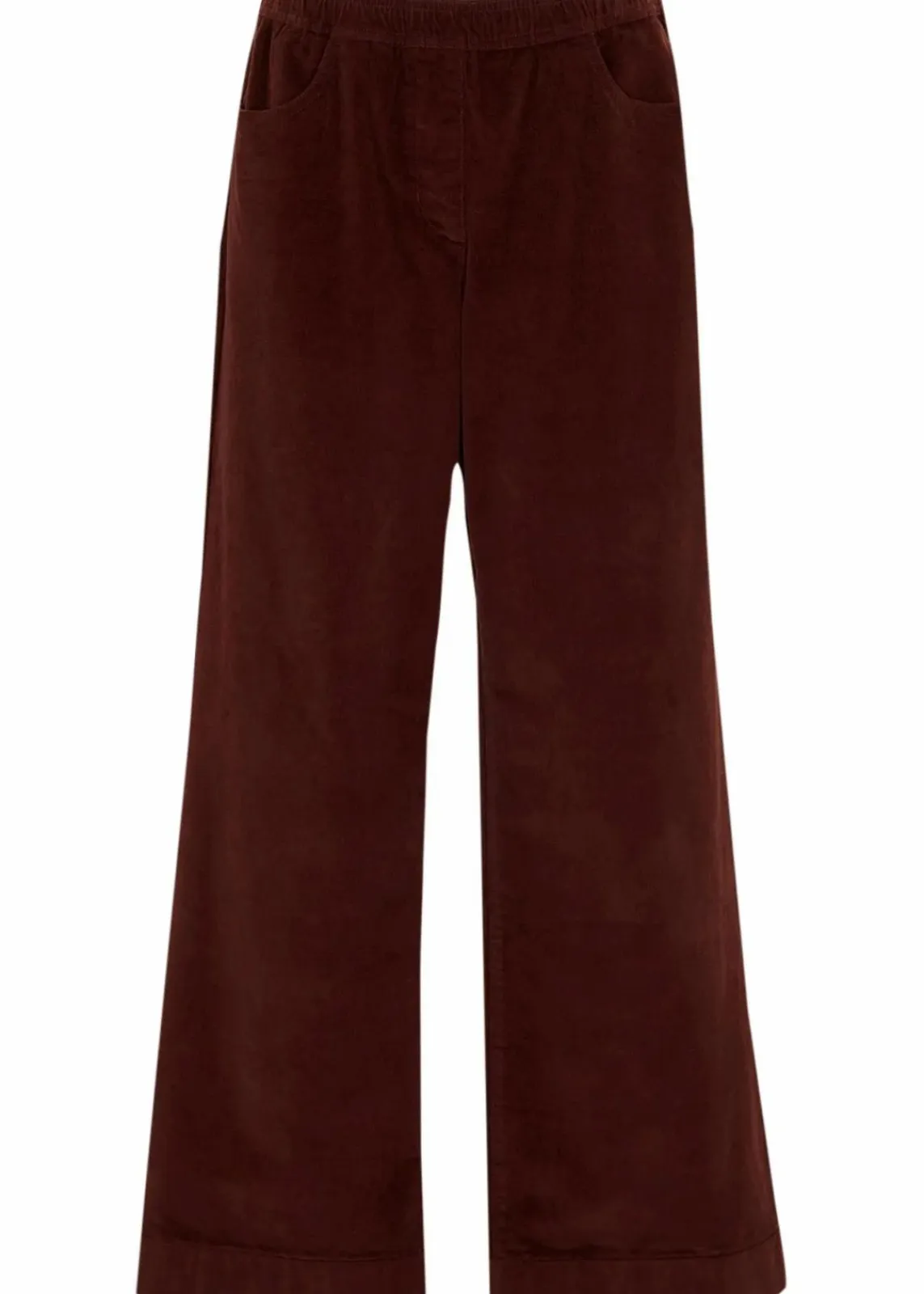 bonprix Bekleidung·Kleider|Hosen^Weite Stretch-Cordhose, High-Waist kaffeebraun