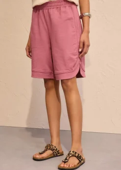 bonprix Hosen|Shorts^Weite Sweat-Shorts aus Baumwoll-Mix softbeere meliert