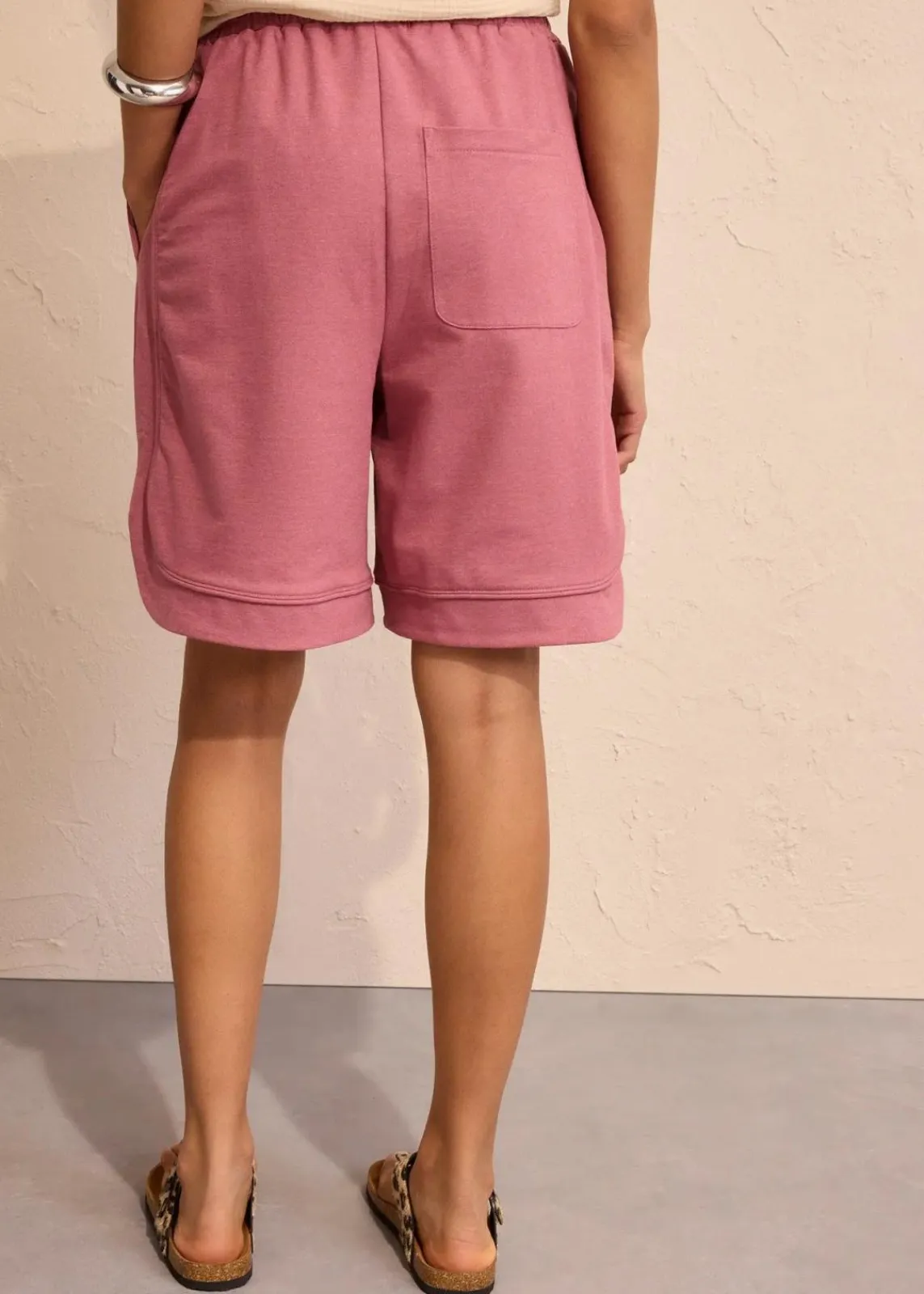 bonprix Hosen|Shorts^Weite Sweat-Shorts aus Baumwoll-Mix softbeere meliert