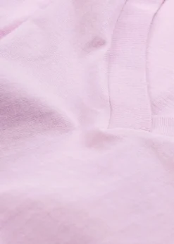 bonprix Shirts & Tops|Basics^Weites Long-Shirt mit V-Ausschnitt, Kurzarm (5er Pack) softrosa + softflieder + mint + softlimette + dunkelblau