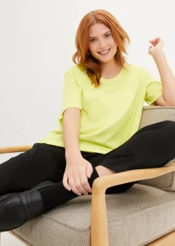 bonprix Shirts & Tops^Weites T-Shirt aus Bio-Baumwolle limettengrün