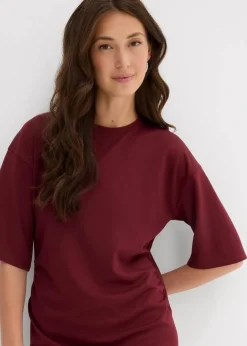 bonprix Kleider|Bekleidung·Pullover & Strickjacken^Weites T-Shirt Kleid ahornrot