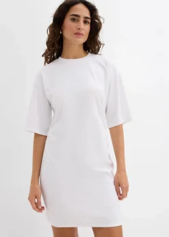 bonprix Kleider|Bekleidung·Pullover & Strickjacken^Weites T-Shirt Kleid weiß