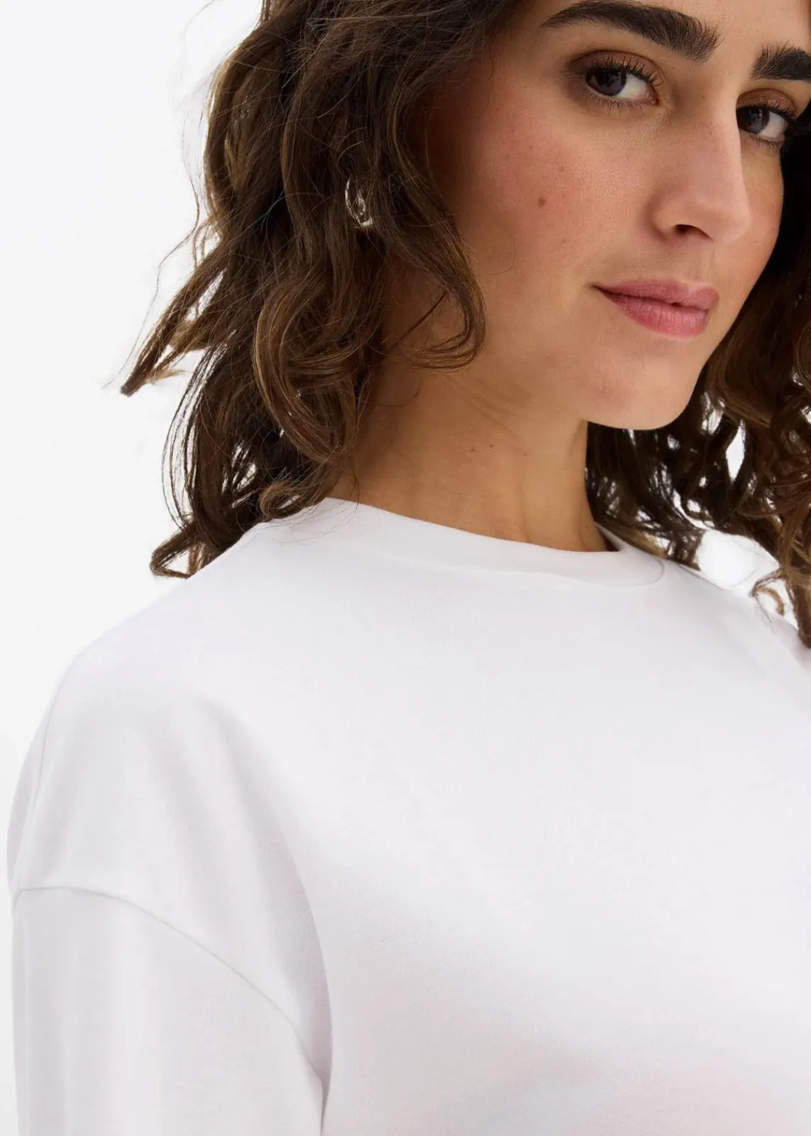 bonprix Kleider|Bekleidung·Pullover & Strickjacken^Weites T-Shirt Kleid weiß