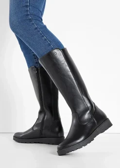 bonprix Stiefel|Schuhe & Accessoires In Spezialgrößen·Elastischer Schaft^Weitschaftstiefel schwarz