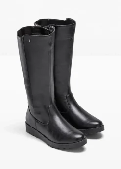 bonprix Stiefel|Schuhe & Accessoires In Spezialgrößen·Elastischer Schaft^Weitschaftstiefel schwarz