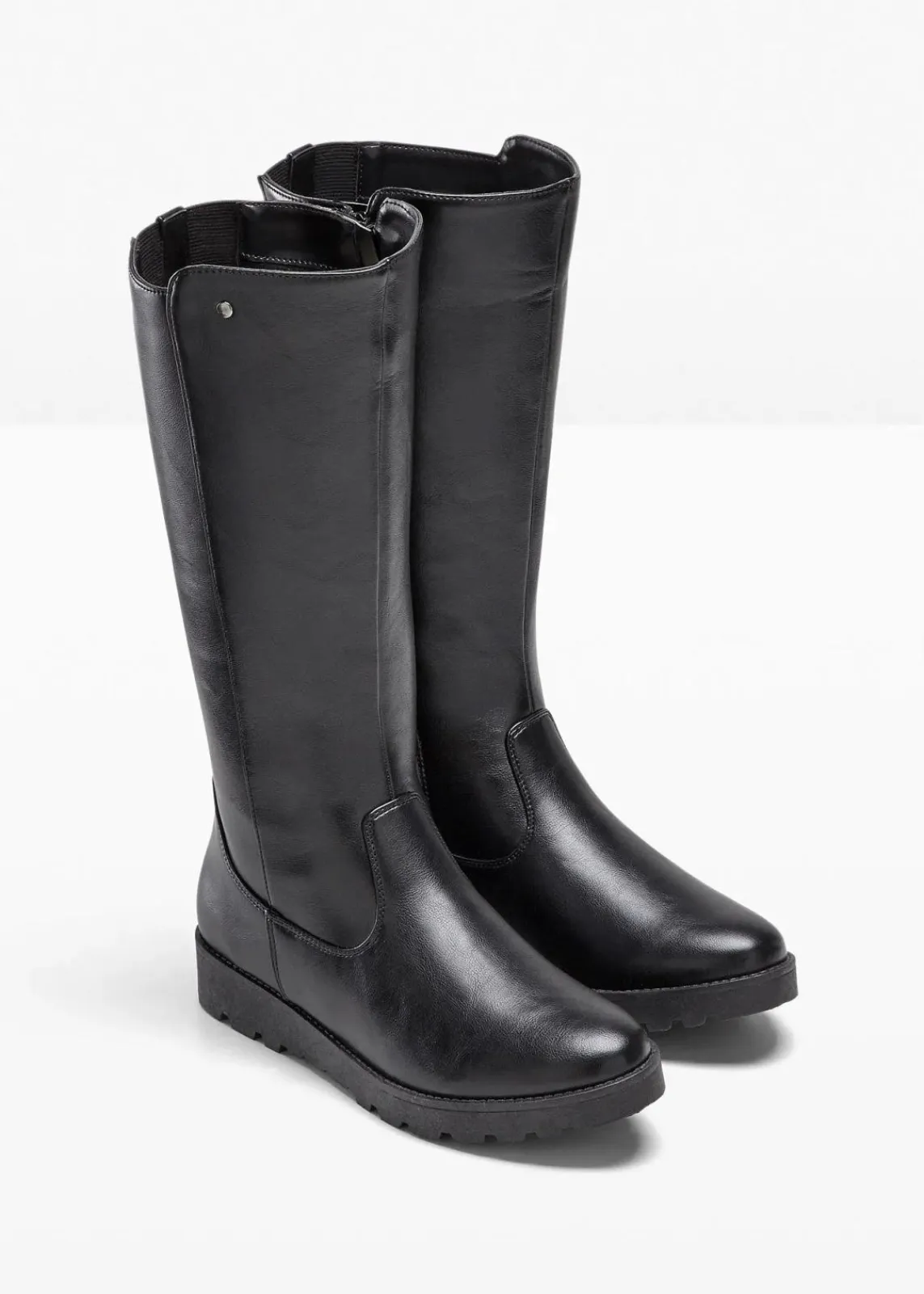 bonprix Stiefel|Schuhe & Accessoires In Spezialgrößen·Elastischer Schaft^Weitschaftstiefel schwarz