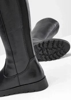 bonprix Stiefel|Schuhe & Accessoires In Spezialgrößen·Elastischer Schaft^Weitschaftstiefel schwarz