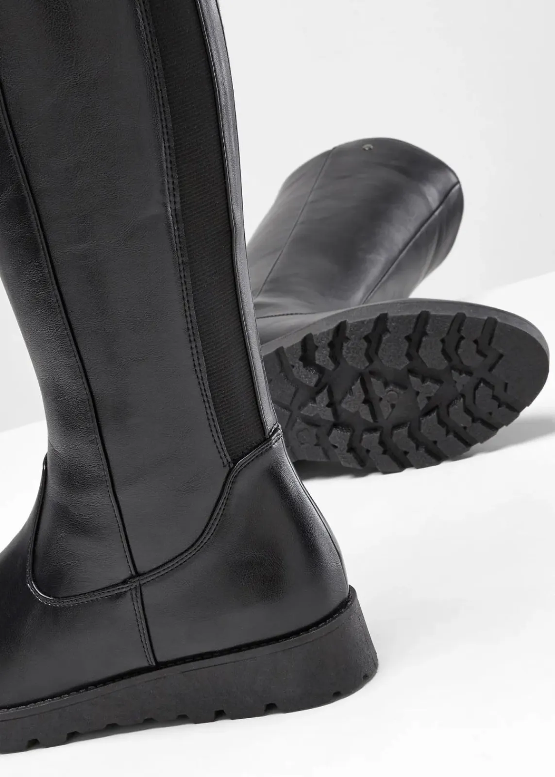 bonprix Stiefel|Schuhe & Accessoires In Spezialgrößen·Elastischer Schaft^Weitschaftstiefel schwarz
