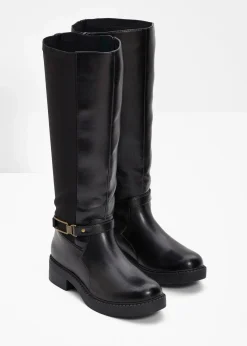 bonprix Schuhe & Accessoires In Spezialgrößen·Weite Schuhe|Schuhe & Accessoires In Spezialgrößen·Elastischer Schaft^Weitschaftstiefel schwarz