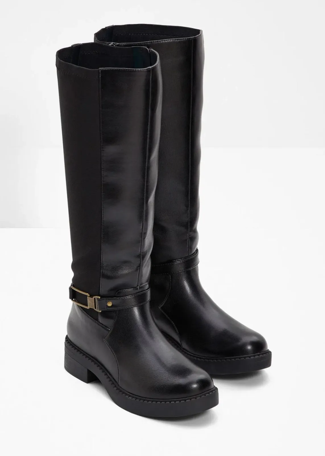 bonprix Schuhe & Accessoires In Spezialgrößen·Weite Schuhe|Schuhe & Accessoires In Spezialgrößen·Elastischer Schaft^Weitschaftstiefel schwarz