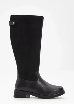 bonprix Stiefel^Weitschaftstiefel schwarz