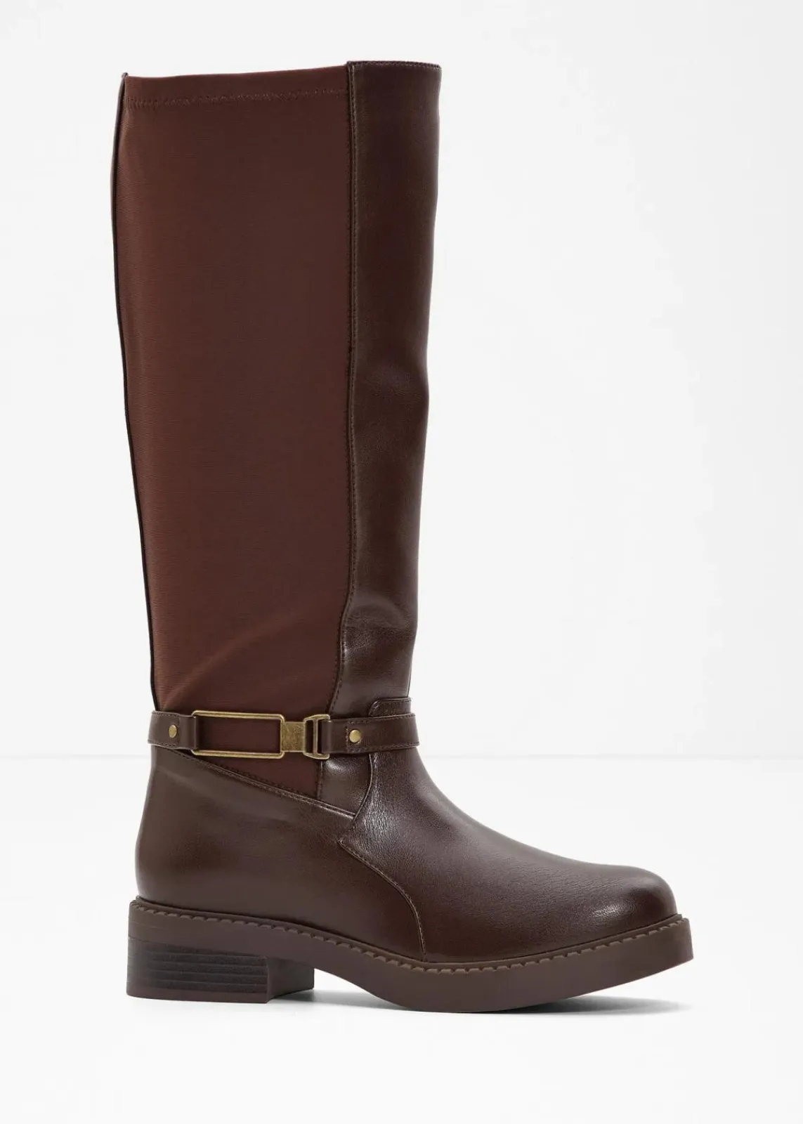bonprix Stiefel|Schuhe & Accessoires In Spezialgrößen·Elastischer Schaft^Weitschaftstiefel dunkelbraun