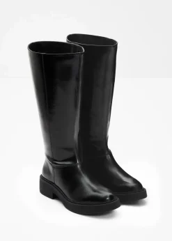 bonprix Stiefel^Weitschaftstiefel schwarz