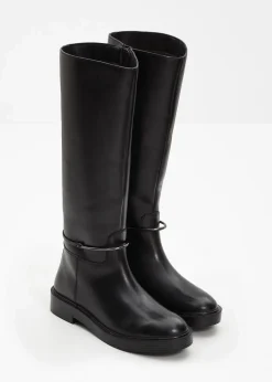 bonprix Stiefel|Premium^Weitschaftstiefel aus Leder schwarz