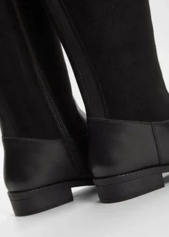 bonprix Stiefel^Weitschaftstiefel mit Schnalle schwarz