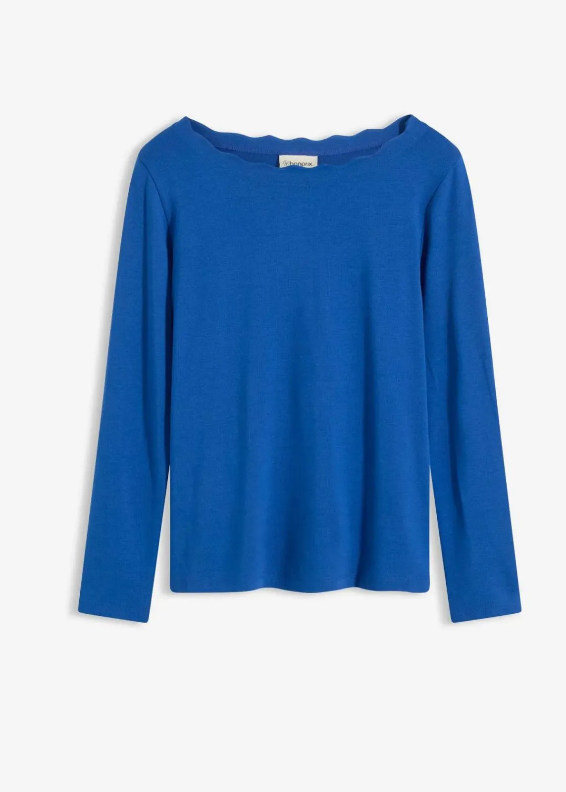 bonprix Shirts & Tops^Wellenkanten Shirt aus Punto di Roma enzianblau