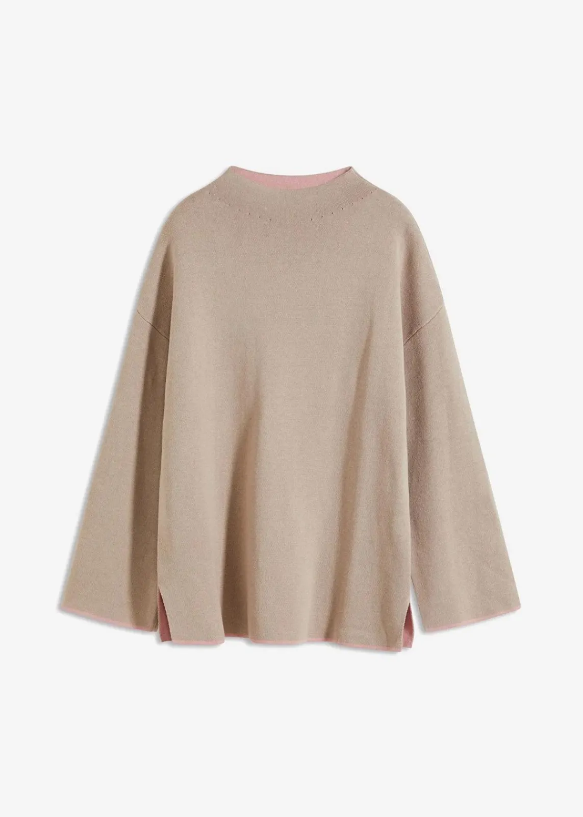 bonprix Bekleidung·Umstandsmode|Bekleidung·Jeans^Wende-Pullover aus Feinstrick naturstein/aschrosa