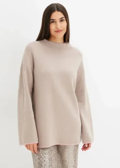 bonprix Bekleidung·Umstandsmode|Bekleidung·Jeans^Wende-Pullover aus Feinstrick naturstein/aschrosa