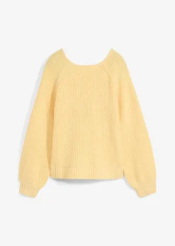 bonprix Bekleidung·Umstandsmode|Strickmode^Wendestrickjacke mit Schleifen hellgelb