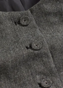 bonprix Bekleidung·Hosen|Jacken & Mäntel^Weste schwarz/wollweiß meliert
