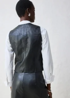 bonprix Bekleidung·Hosen|Jacken & Mäntel^Weste aus Lammnappa schwarz