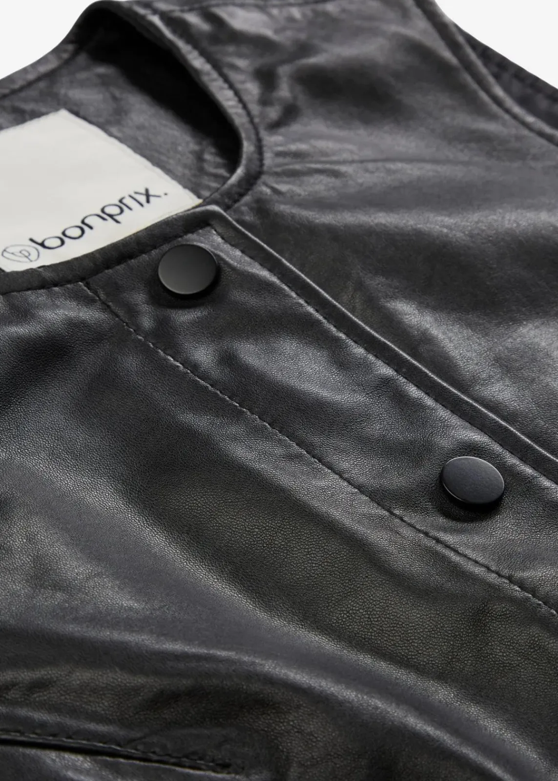 bonprix Bekleidung·Hosen|Jacken & Mäntel^Weste aus Lammnappa schwarz