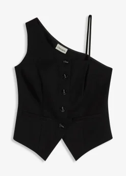 bonprix Jacken & Mäntel^Weste mit Knopfleiste schwarz