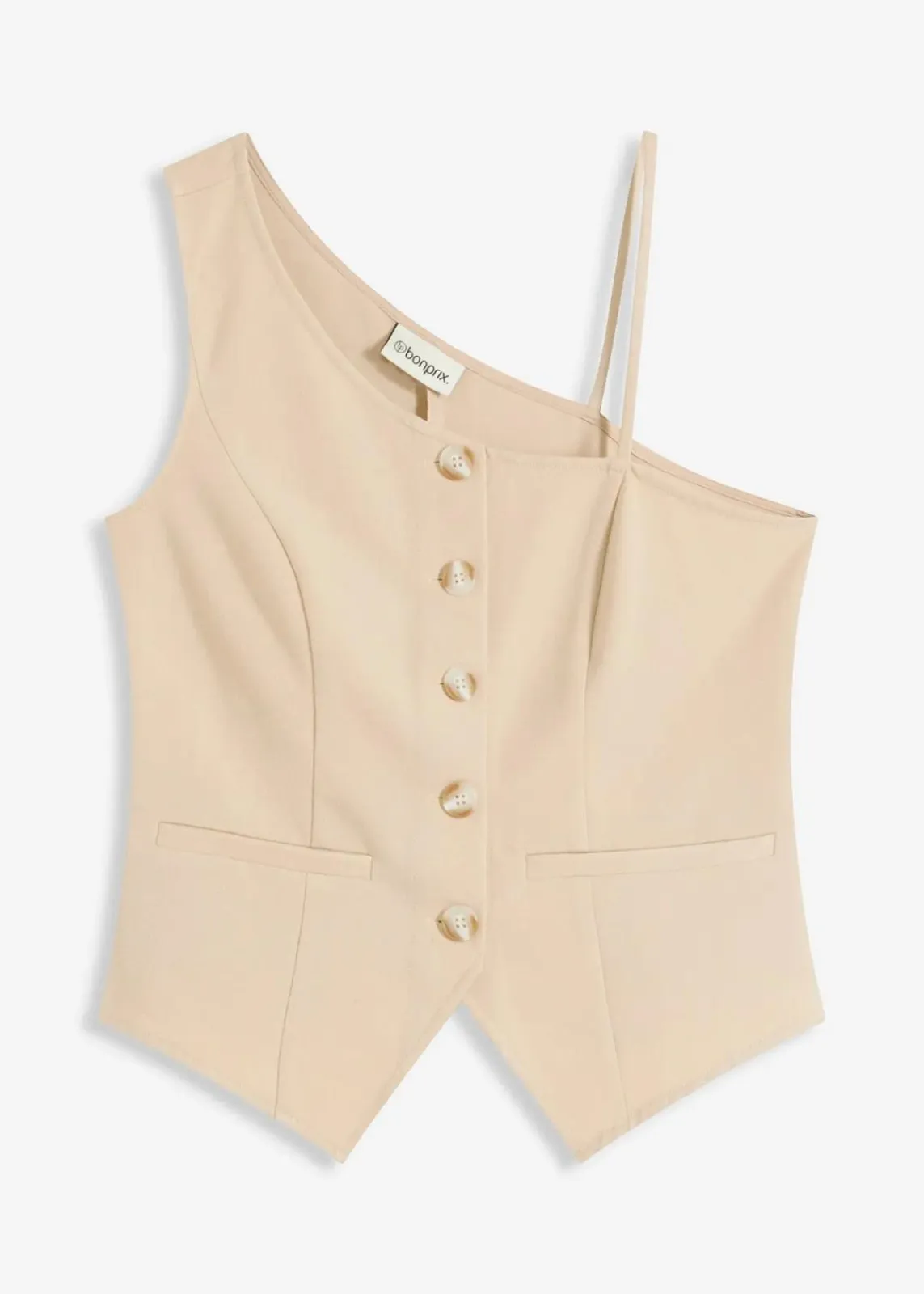 bonprix Jacken & Mäntel^Weste mit Knopfleiste beige