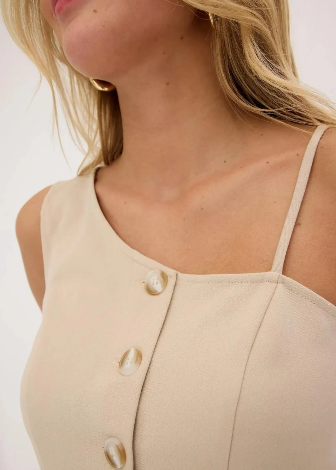 bonprix Jacken & Mäntel^Weste mit Knopfleiste beige