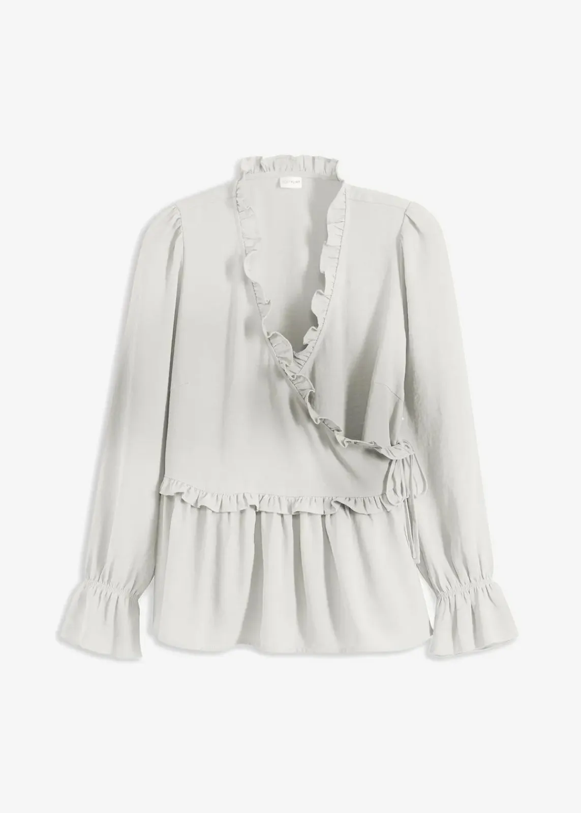bonprix Bekleidung·Jacken & Mäntel|Blusen & Tuniken^Wickelbluse wollweiß