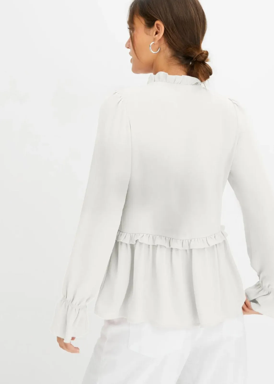 bonprix Bekleidung·Jacken & Mäntel|Blusen & Tuniken^Wickelbluse wollweiß