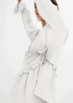 bonprix Bekleidung·Jacken & Mäntel|Blusen & Tuniken^Wickelbluse wollweiß