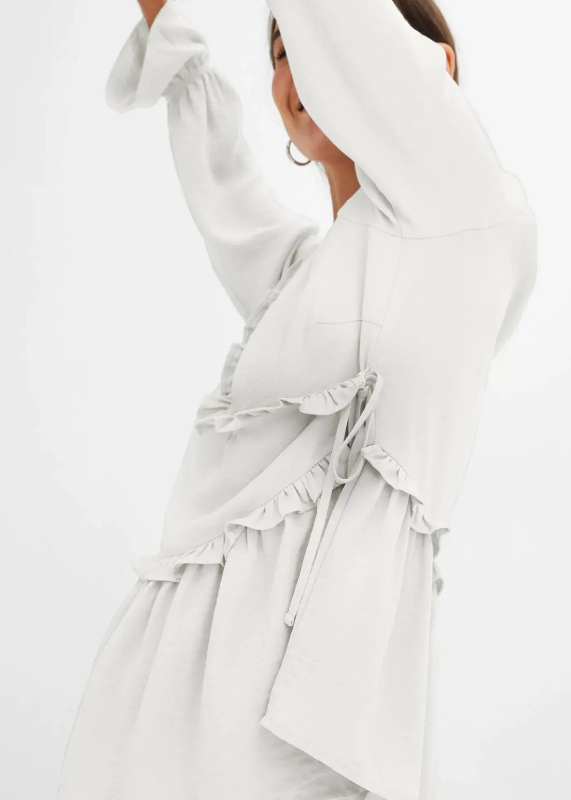 bonprix Bekleidung·Jacken & Mäntel|Blusen & Tuniken^Wickelbluse wollweiß