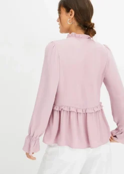 bonprix Blusen & Tuniken|Bekleidung·Jacken & Mäntel^Wickelbluse rosa