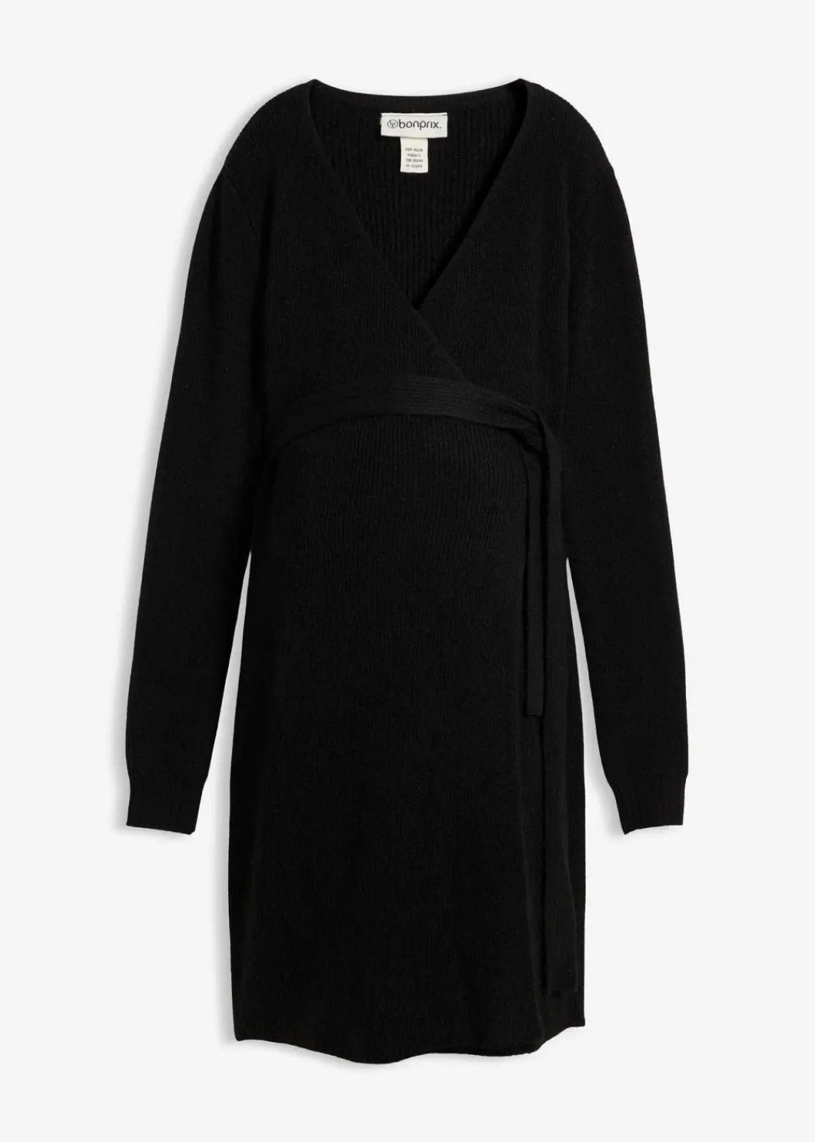bonprix Bekleidung·Blazer|Umstandsmode^Wickelkleid aus Strick für die Schwangerschaft und danach schwarz