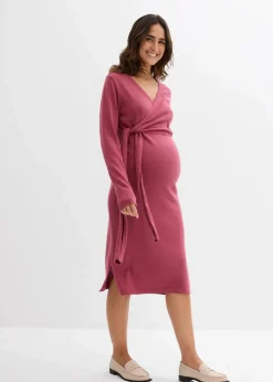 bonprix Bekleidung·Blazer|Umstandsmode^Wickelkleid für die Schwangerschaft und danach aus reiner Baumwolle waldbeere