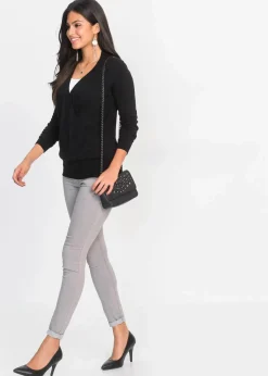 bonprix Pullover & Strickjacken|Strickmode^Wickel-Pullover schwarz