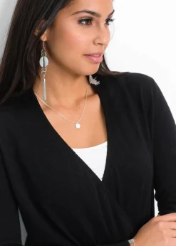 bonprix Pullover & Strickjacken|Strickmode^Wickel-Pullover schwarz