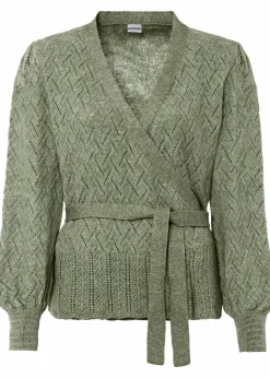 bonprix Bekleidung·Umstandsmode|Pullover & Strickjacken^Wickelpullover hellgrün
