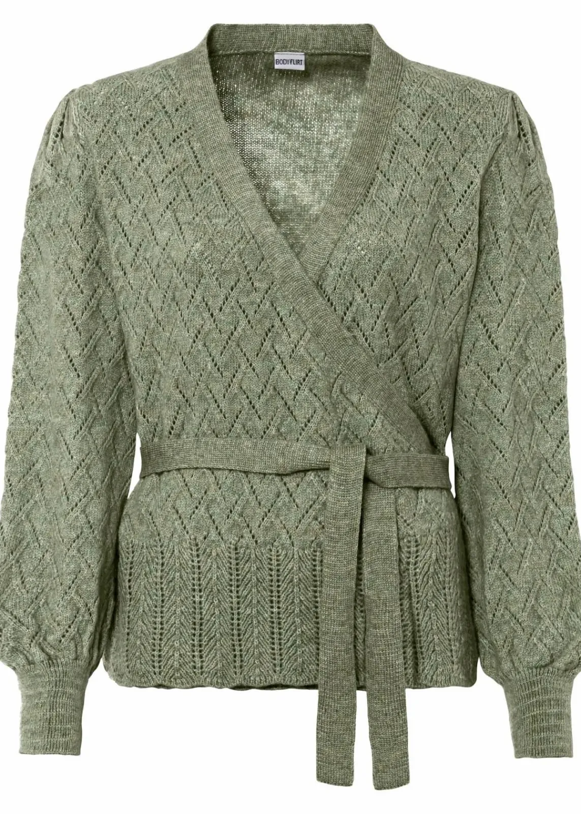 bonprix Bekleidung·Umstandsmode|Pullover & Strickjacken^Wickelpullover hellgrün