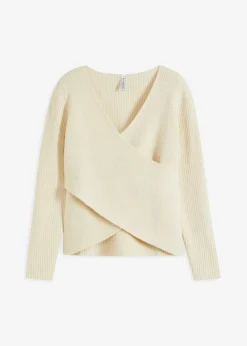 bonprix Bekleidung·Umstandsmode|Bekleidung·Jeans^Wickelpullover naturbeige