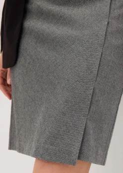 bonprix Röcke|Bekleidung·Sportbekleidung^Wickelrock grau meliert