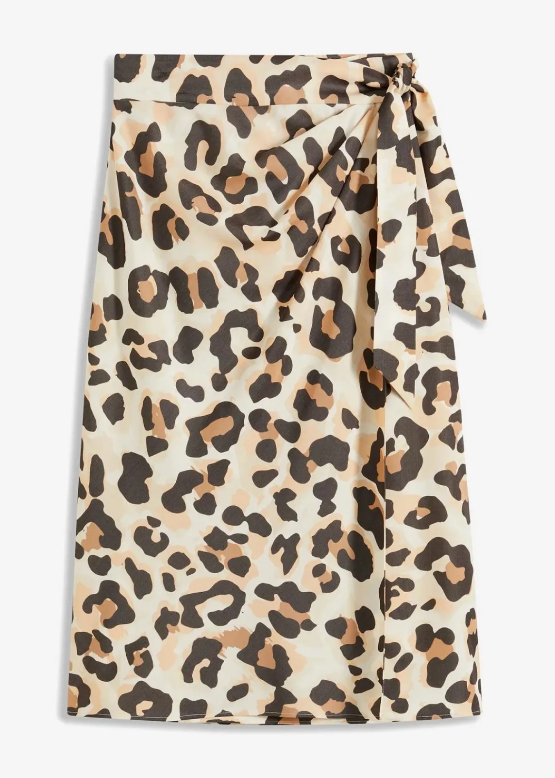 bonprix Bekleidung·Sportbekleidung|Röcke^Wickelrock aus feinem Viskose-Mix beige leo bedruckt