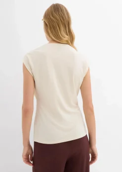 bonprix Shirts & Tops^Wickelshirt aus fließendem Viskose-Mix natur