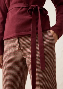 bonprix Bekleidung·Jeans|Pullover & Strickjacken^Wickelstrickjacke mit Merinowolle dunkelbeere