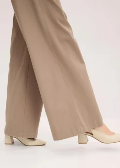 bonprix Hosen^Wide Leg Hose mit Stretch helloliv