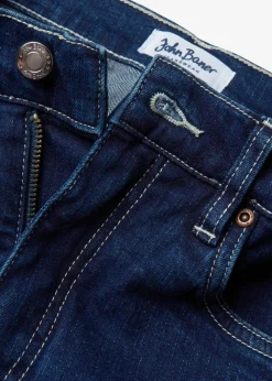 bonprix Kurzgrößen|Bekleidung·Shirts & Tops^Wide Leg Jeans High Waist, Bio-Baumwolle nachtblau denim